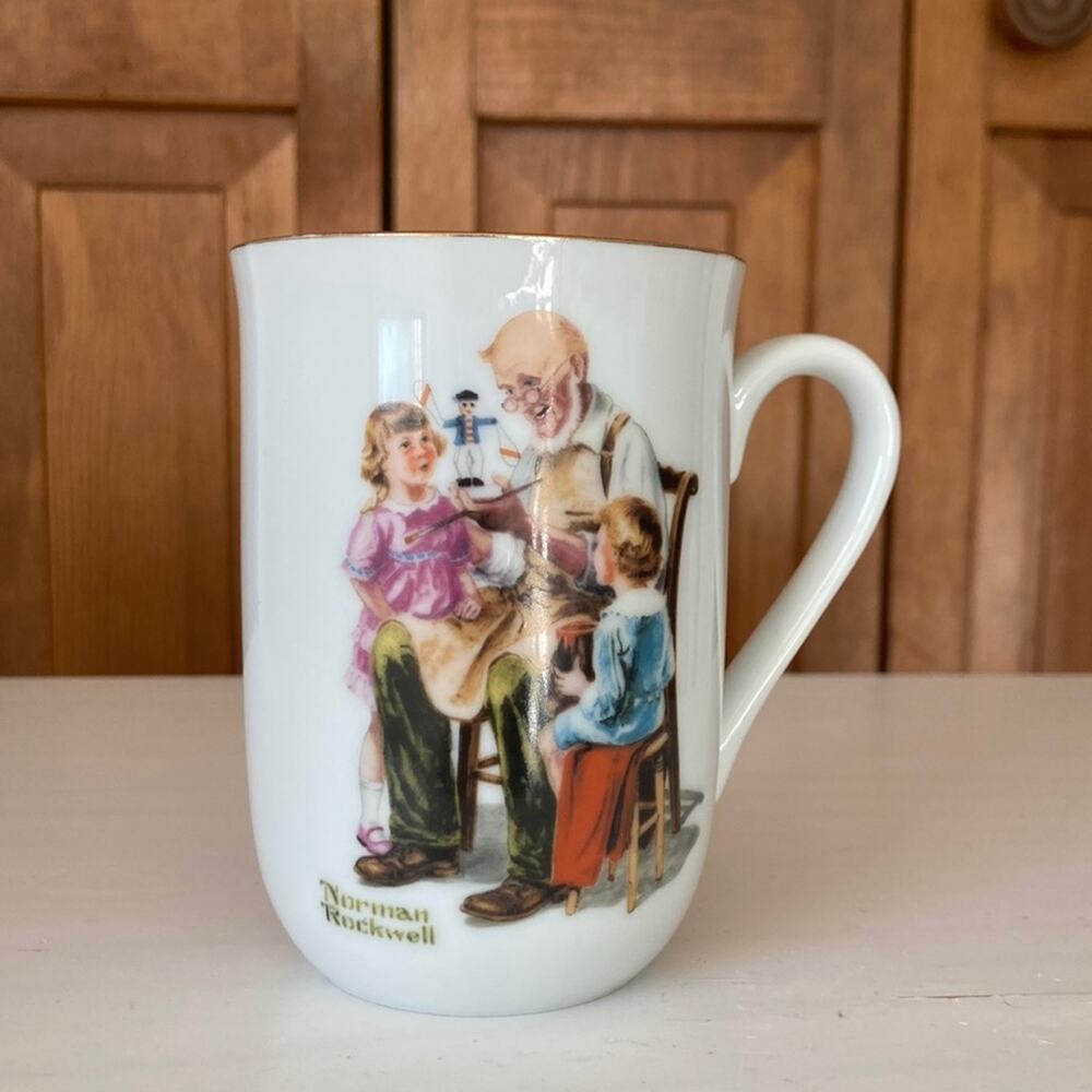Vintage 1982 Norman Rockwell “The Toymaker” Collectible Mug